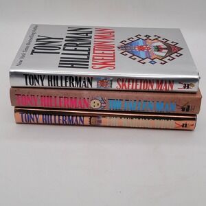 Tony Hillerman Skeleton Man Fallen Man Wailing Wind Hardcover 1st Ed Lot Good
